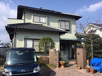 大分市で戸建て住宅の外壁の塗装工事を行いました。