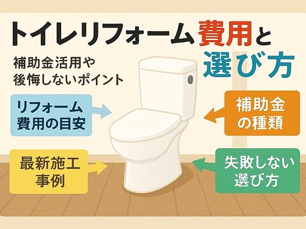 リフォームトイレの費用や相場を解説！最新事例と補助金活用・後悔しない選び方ガイドの画像