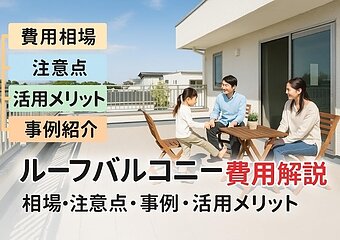 リフォームでルーフバルコニーの費用相場と注意点を徹底解説！事例や活用メリットも紹介のイメージ