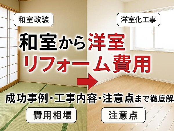 リフォーム和室から洋室費用と成功事例を徹底解説！相場や工事内容・注意点までわかるガイドの画像