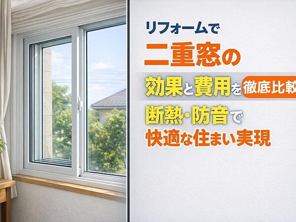 リフォームで二重窓の効果と費用を徹底比較！断熱・防音で快適な住まい実現の画像