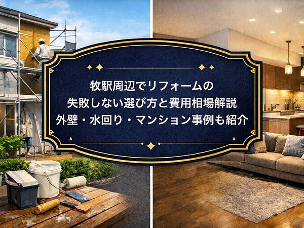 牧駅周辺でリフォームの失敗しない選び方と費用相場解説｜外壁・水回り・マンション事例も紹介の画像