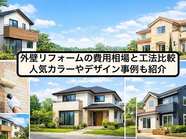 外壁リフォームの費用相場と工法比較｜人気カラーやデザイン事例も紹介の画像