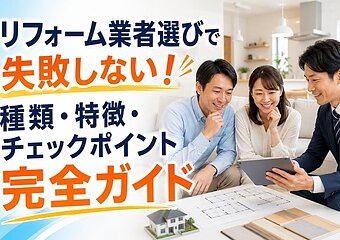 リフォーム業者選びで失敗しない！種類・特徴・チェックポイント完全ガイドのイメージ