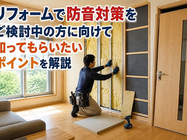 リフォームで防音対策をご検討中の方に向けて知ってもらいたいポイントを解説の画像