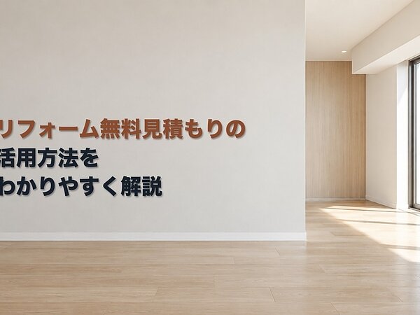 リフォーム無料見積もりの活用方法をわかりやすく解説の画像