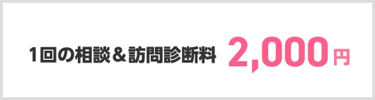 1回の相談＆訪問診断料 2,000円